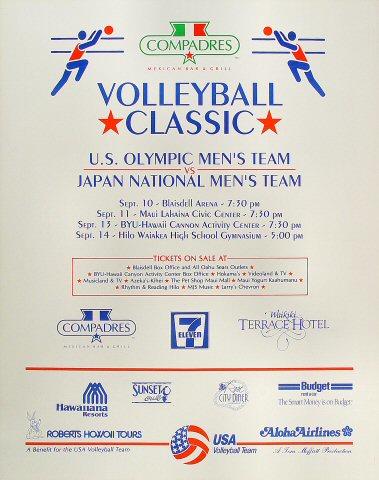 Volleyball Classic: US vs. Japan Vintage Concert Poster from 