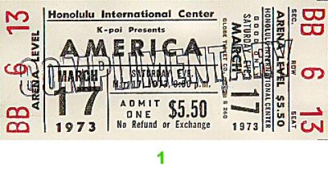 America Vintage Ticket
