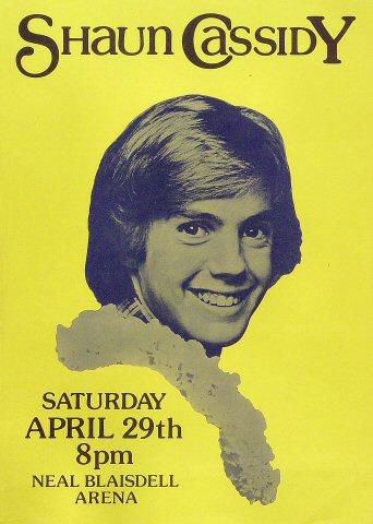 shaunページ Shaun Cassidy Vintage Concert Poster from Blaisdell Arena, Apr 29