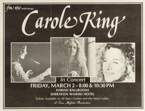 Carole King Handbill