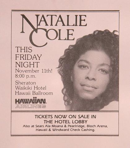 Natalie Cole Handbill