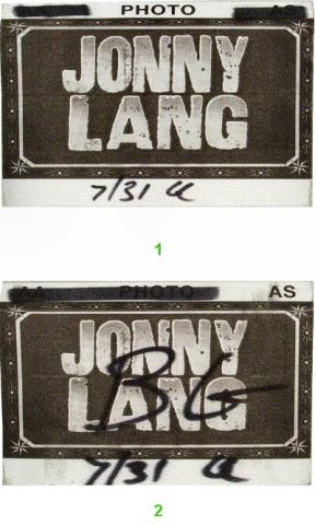 Jonny Lang Backstage Pass
