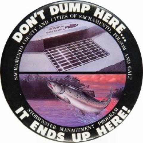Don't Dump Here...It Ends Up Here Pin