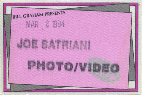 Joe Satriani Backstage Pass