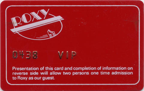 Roxy VIP Backstage Pass