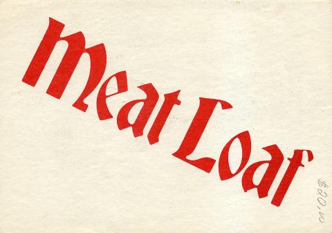 Meat Loaf Handbill