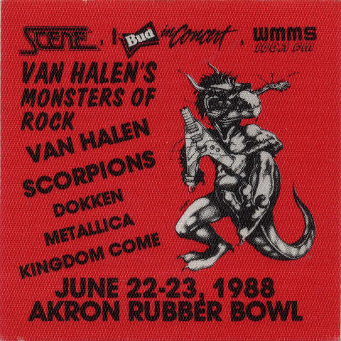 Van Halen Backstage Pass