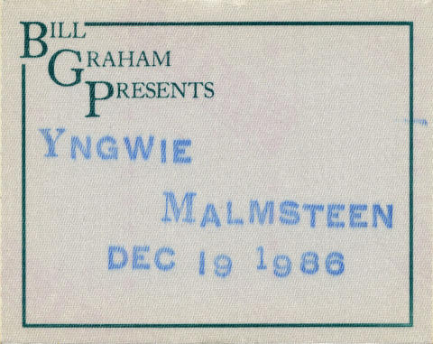 Yngwie J. Malmsteen Backstage Pass