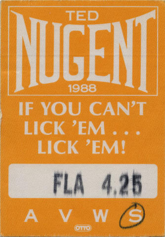 Ted Nugent Backstage Pass