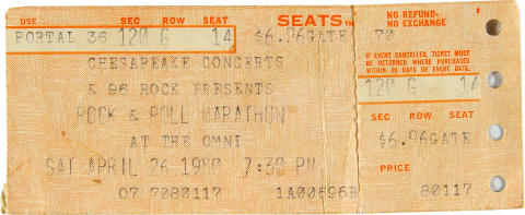 Rock & Roll Marathon Vintage Ticket