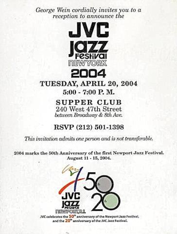 JVC Jazz Festival Handbill