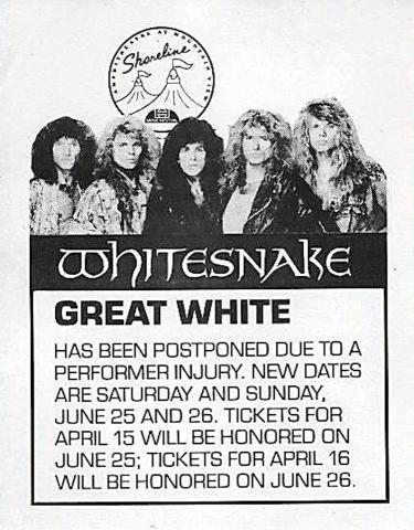 Whitesnake Handbill
