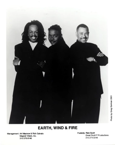 Earth, Wind & Fire Vintage Concert Photo Promo Print, 2001 at Wolfgang's