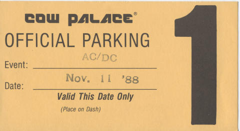 AC/DC Vintage Ticket