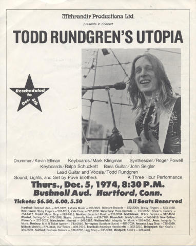 Todd Rundgren Handbill