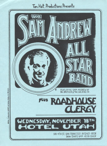 The Sam Andrew Band Handbill