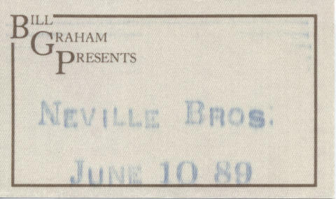 The Neville Brothers Backstage Pass