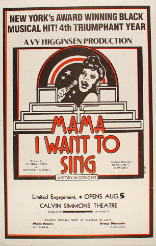 Mama, I Want To Sing Poster