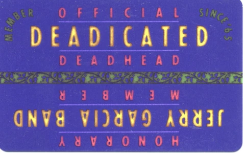 Grateful Dead Backstage Pass At Wolfgang S