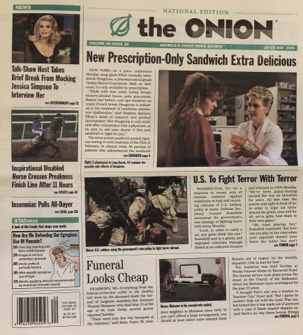 The Onion | May 20, 2004 At Wolfgang's