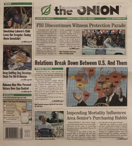 The Onion to cease print publication nationwide, Local News