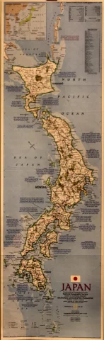 National Gegraphic MAP ATLAS PLATE ? June 1984 JAPAN 