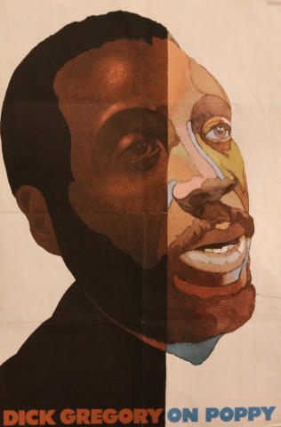 Dick Gregory On Poppy Poster