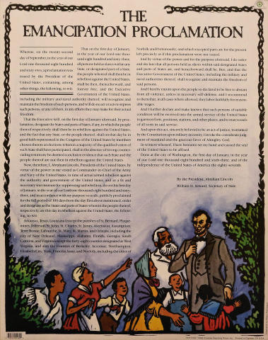 The Emancipation Proclamation Poster