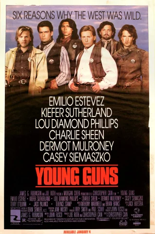 Young Guns Vintage Concert Poster Aug 12 1988 At Wolfgang S