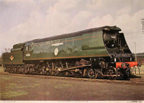 Battle of Britain Class 4-6-2 No. 34051 Poster