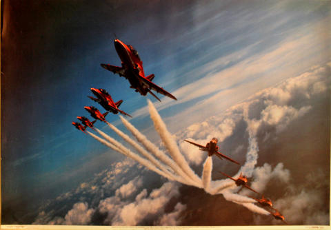 Red Arrows Over Lincolnshire Poster