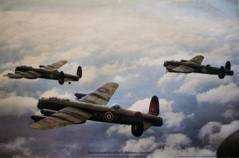 Avro Lancaster B1s of No. 44 (Rhodesia) Squadron Poster