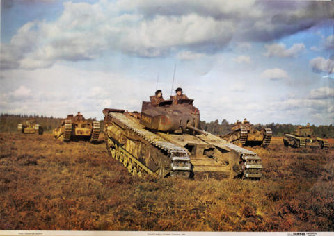 Churchill tanks in Southern Command, 1942 Poster