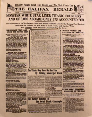 The Halifax Herald April 16, 1912 Poster