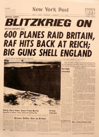 New York Post August 13, 1940 Poster
