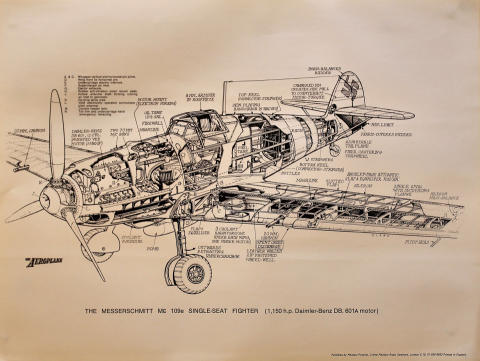 The Messerschmitt Me 109e Single-Seat Fighter Poster