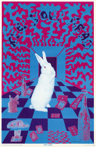 White Rabbit Vintage Concert Poster, Jan 1, 1968 at Wolfgang's