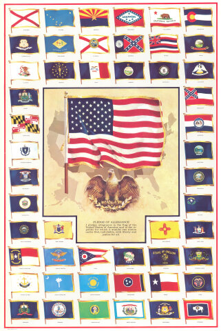 U.S. State Flags Poster