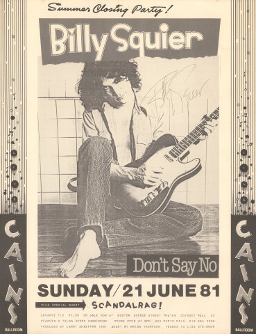 Billy Squier Poster