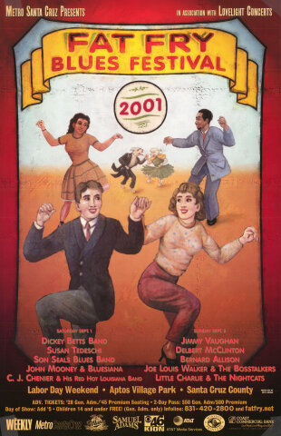 Fat Fry Festival Vintage Concert Poster from Aptos Village Park