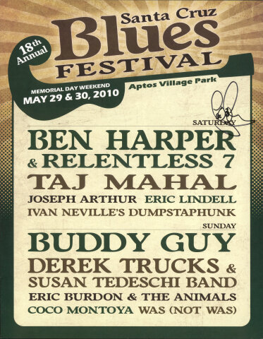 Santa Cruz Blues Festival Poster