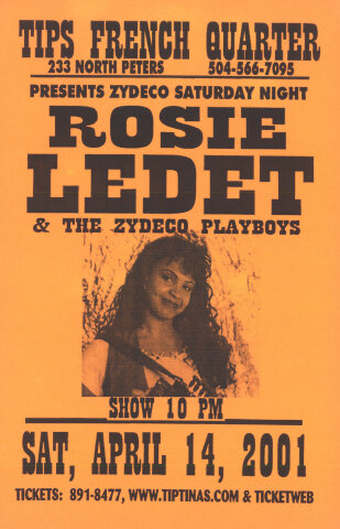 Rosie Ledet & The Zydeco Playboys Handbill