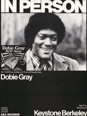 Dobie Gray Handbill