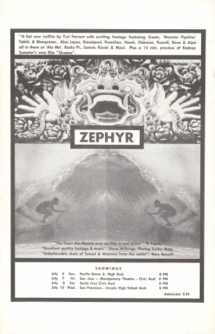 Zephyr Handbill