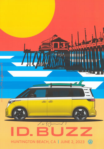 ID. Buzz Vintage Concert Poster from Huntington Beach, Jun 2, 2023
