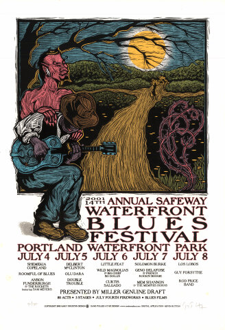 Waterfront Blues Festival Silkscreen