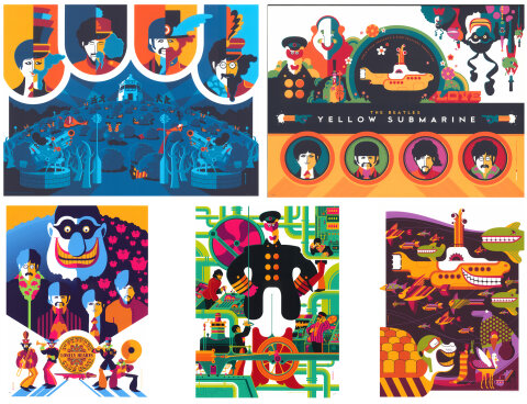 The Beatles Yellow Submarine Limited Edition Print Folio Silkscreen