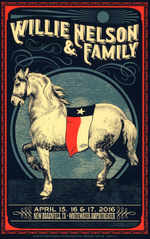 Willie Nelson and Family Silkscreen