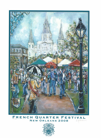 French Quarter Festival New Orleans 2008 Silkscreen