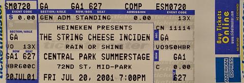 String Cheese Incident Vintage Ticket